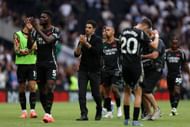 Arsenal boss Mikel Arteta looks on.